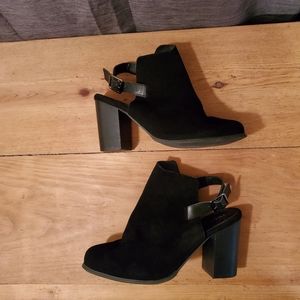 Torrid leather slingback booties size 11